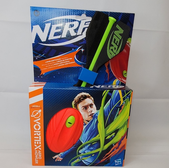 NERF Vortex Aero Howler Foam Ball – Classic Long-D - Picture 1 of 3